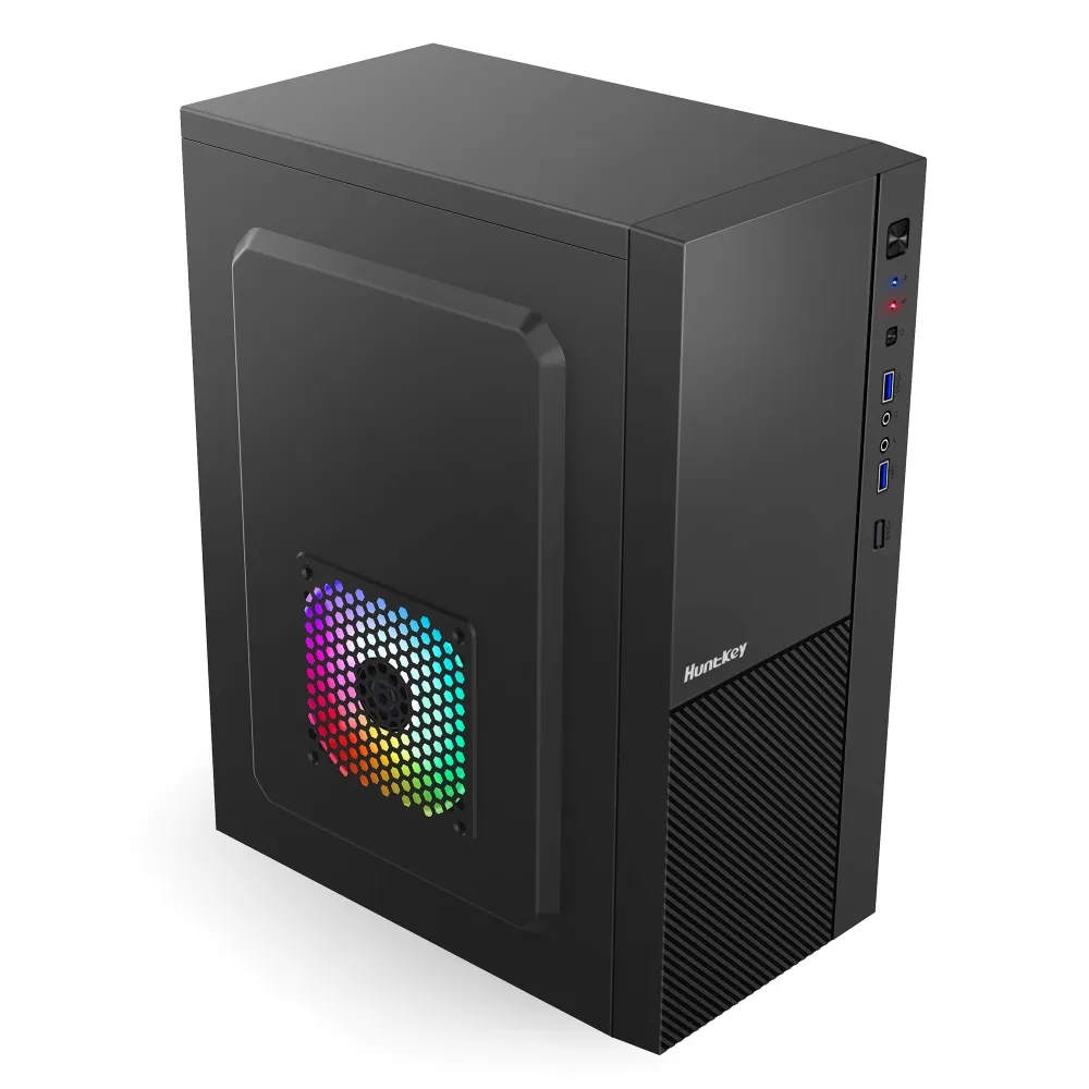 Корпус HuntKey HK320 [Midi Tower, без вентиляторов, черный]