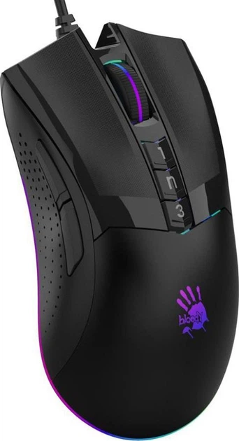 Мышь A4Tech Bloody W90 Pro Activated [проводная, светодиодная, 16000 DPI, 2000 Гц подсветка, черная]