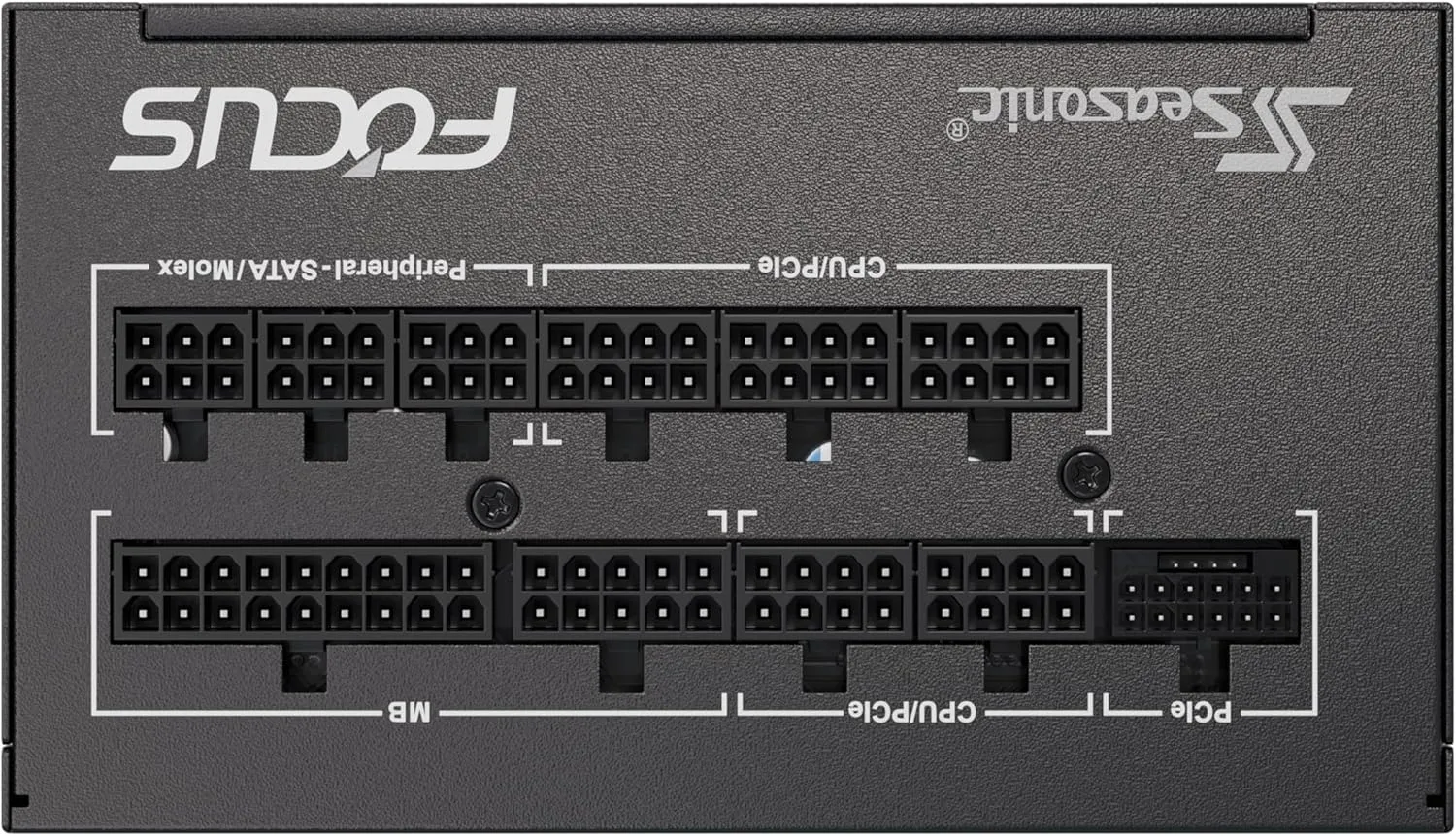 Блок питания Seasonic Focus GX-850-V4 (SRP-FGX851-A5A32SF) [850 Вт, 80 PLUS Gold, 3x SATA, 1 x 16 pin (12VHPWR), 3 x 6+2 pin PCIe, 1x 4+4 pin CPU, ATX]