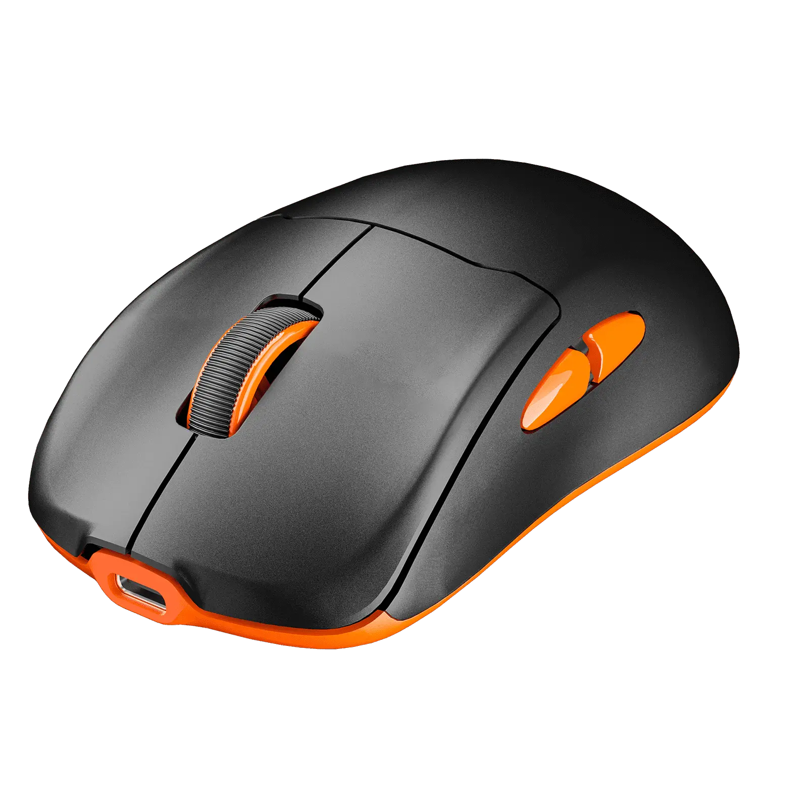 Мышь MeeTion GW39 (AIR GW39 BK+ORANGE) [проводная + беспроводная, светодиодная, 26000 DPI, 8000 Гц, черная]