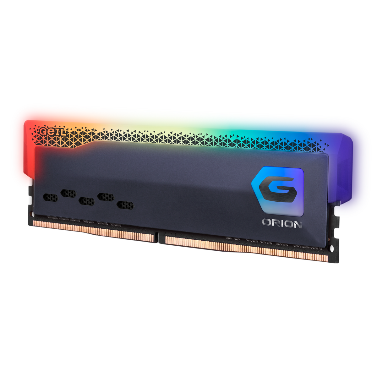 Комплект оперативной памяти Geil ORION RGB Titanium Grey (AMD) (GOSG432GB3200C16BDC) [32 ГБ, DDR 4, 3200 МГц, 1.35 В, подсветка, KIT]