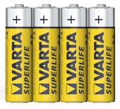 Батарейка, VARTA, Superlife Mignon 1.5V - R6P/AA, 4 шт, блистер