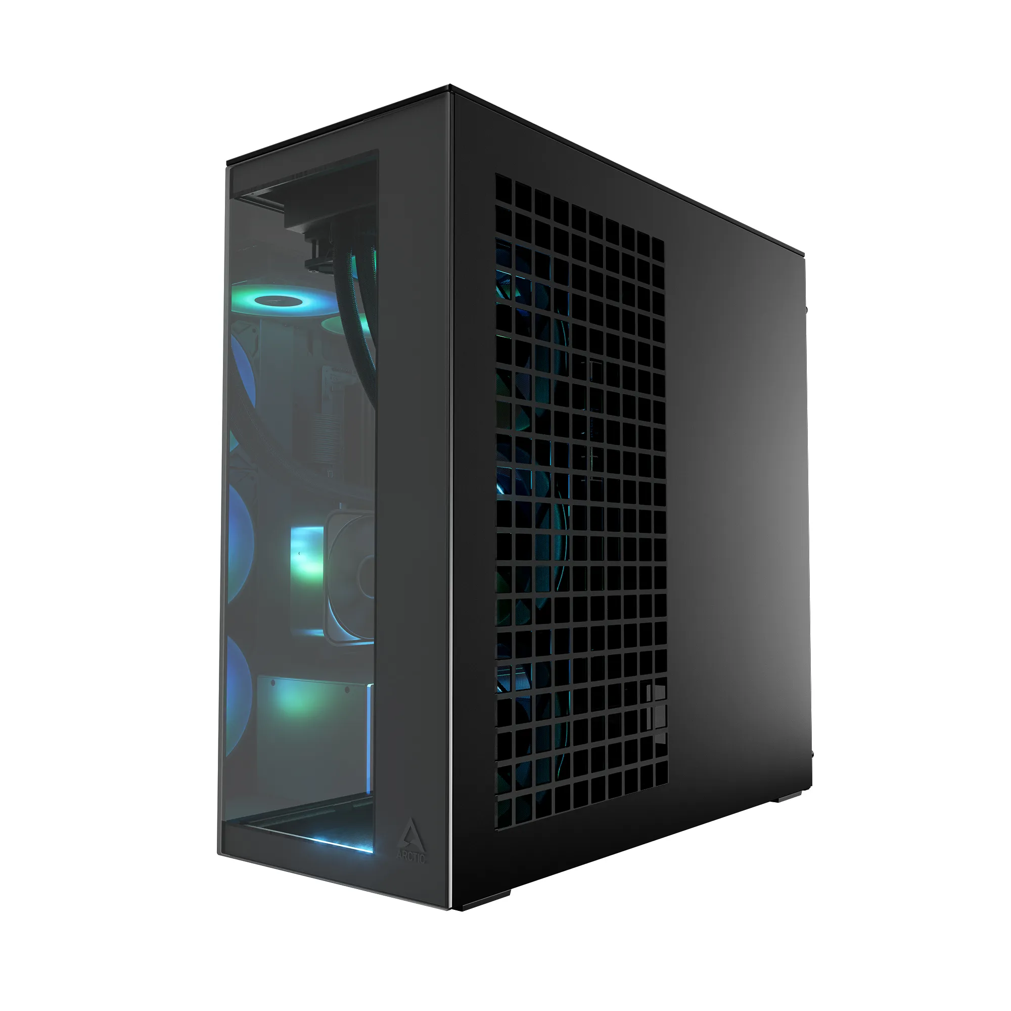 Корпус Arctic Xtender VG Black(Mirror Glass) (ACPCC00019A) [Full Tower, 2×120 мм + 3×140 мм A-RGB, Черный]