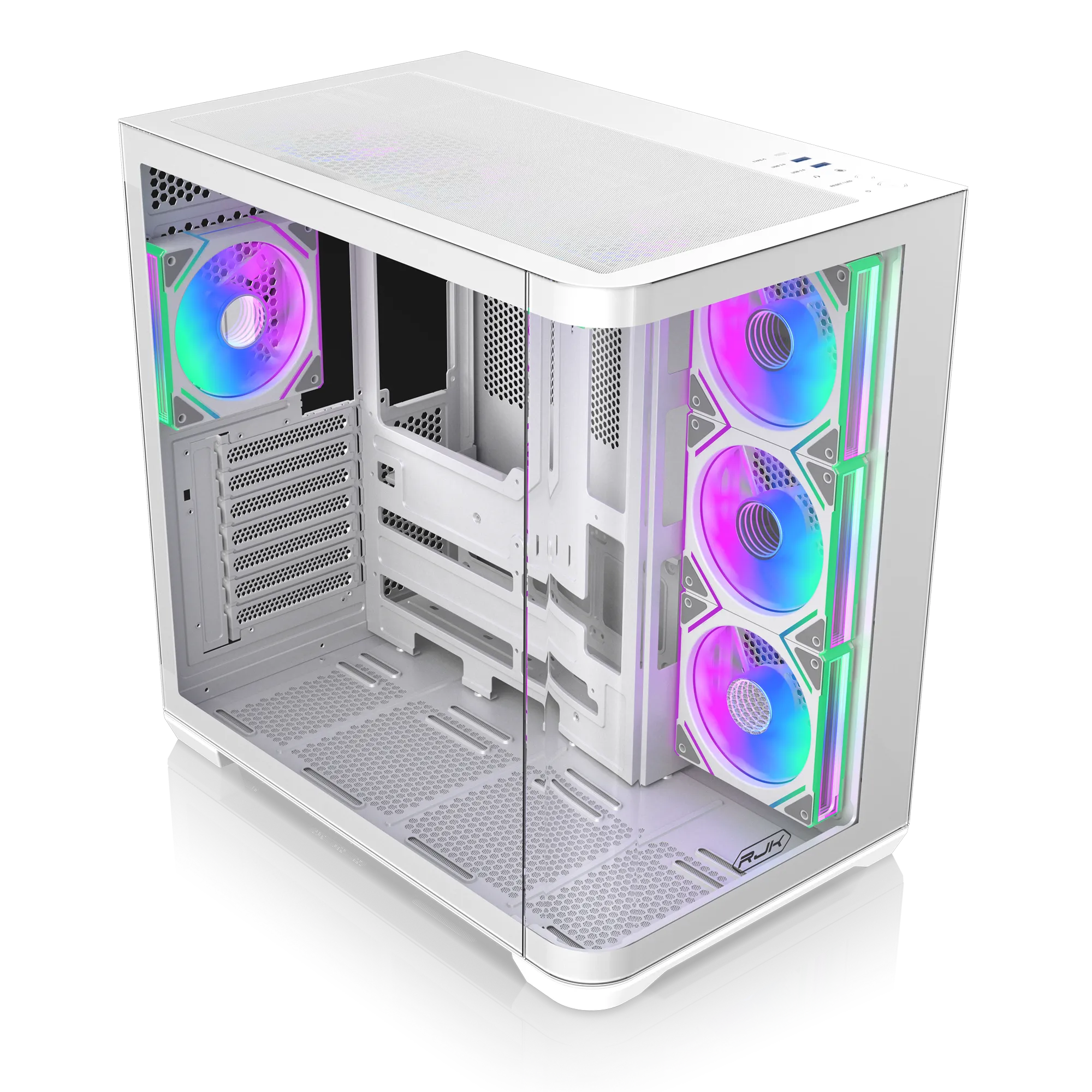 Корпус Raijintek ATREUS BT7 [Midi Tower, 7 x 120 мм ARGB, белый]
