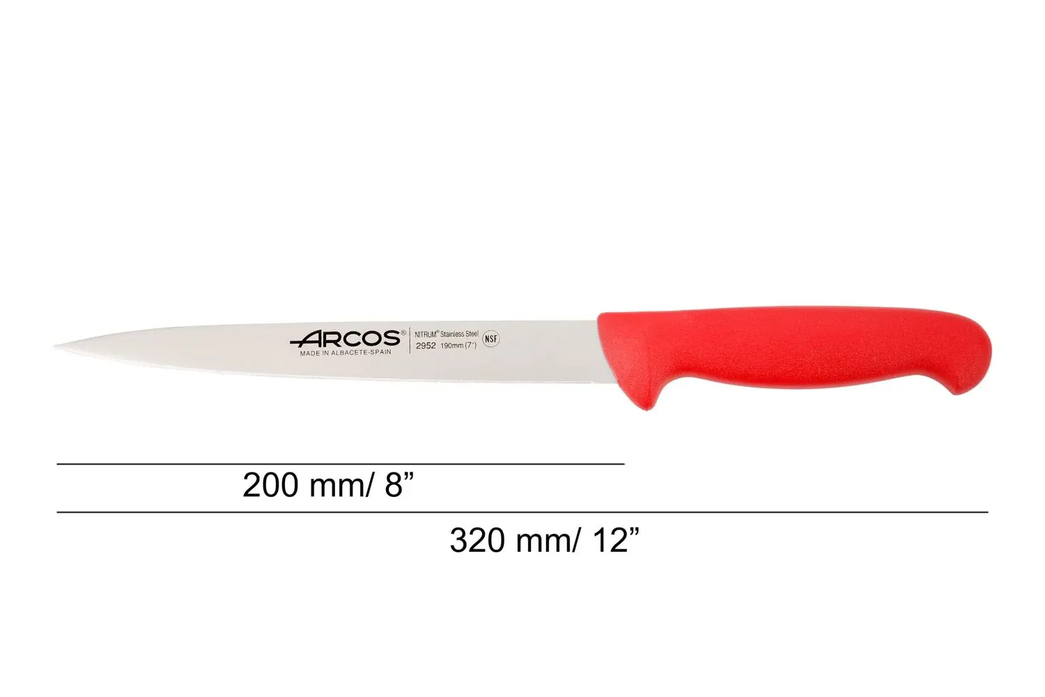 Нож Arcos 2900 (295222), гибкий, 190мм, красный