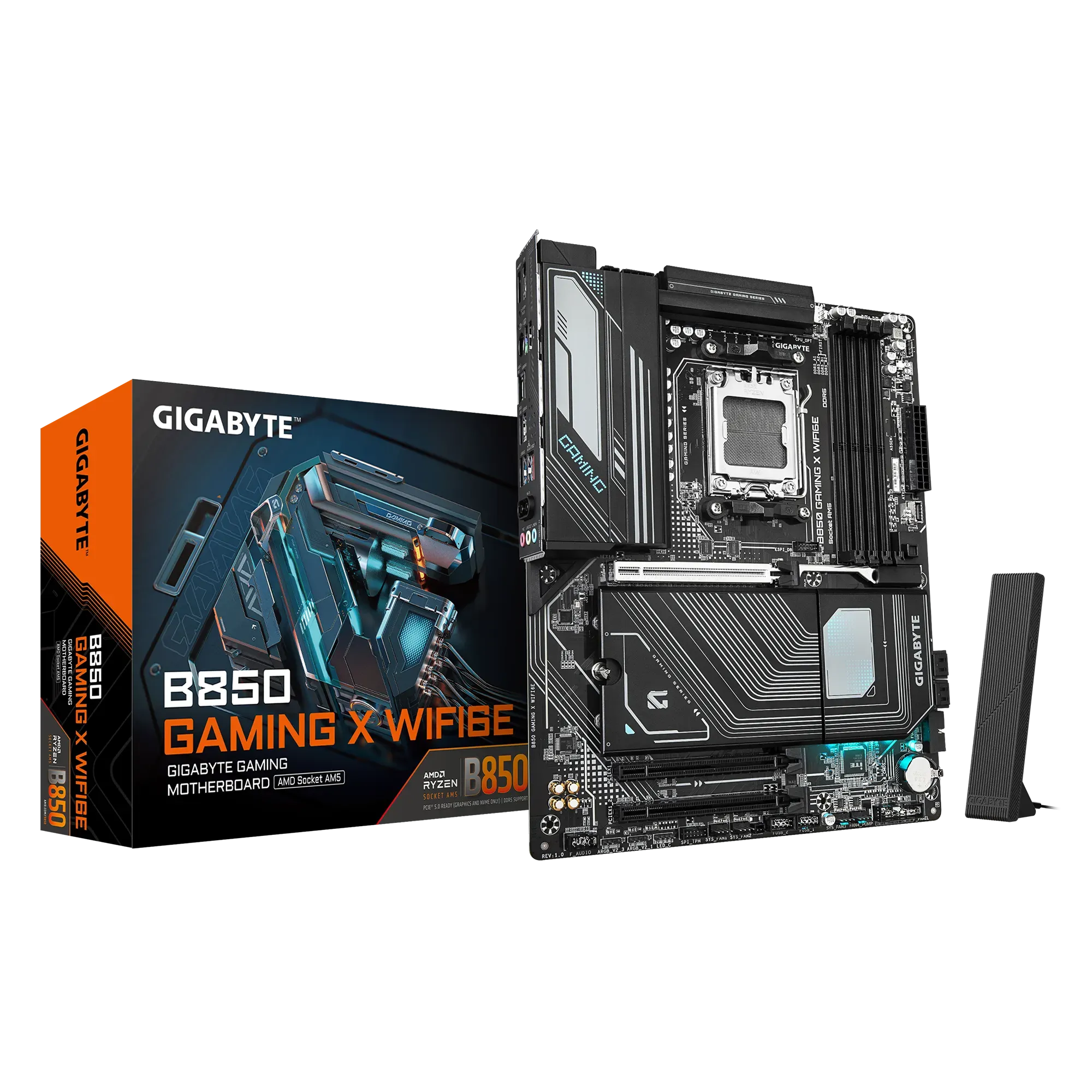 Материнская плата Gigabyte B850 GAMING X WIFI6E [AM5, AMD B850, 4xDDR 5, 3xM.2, 3xPCI-E x16, Standard-ATX]