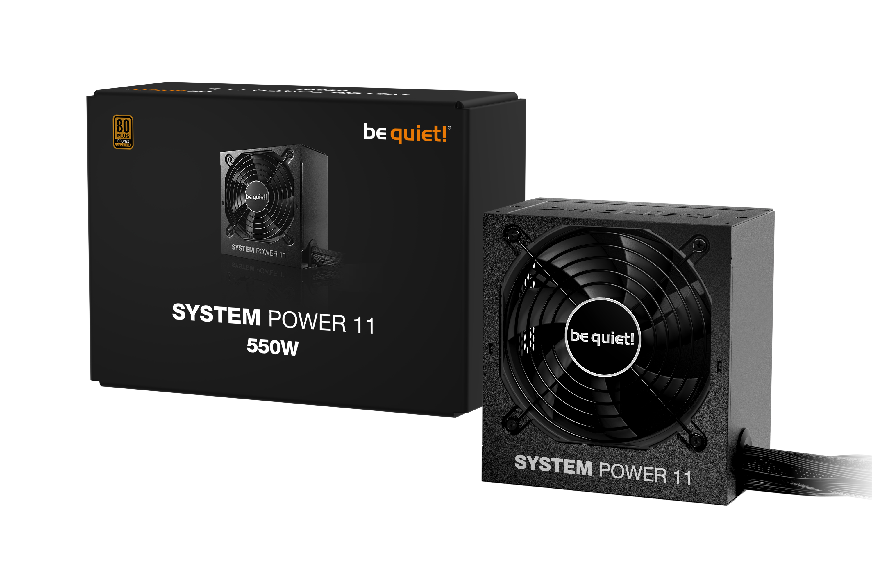 Блок питания Be quiet! System Power 11 550W (BP010EU) [550 Вт, 80 PLUS Bronze, 5x SATA, 2 x 6+2 pin PCIe, 1x 4 pin, 1x 4+4 pin CPU, EPS12V, ATX]