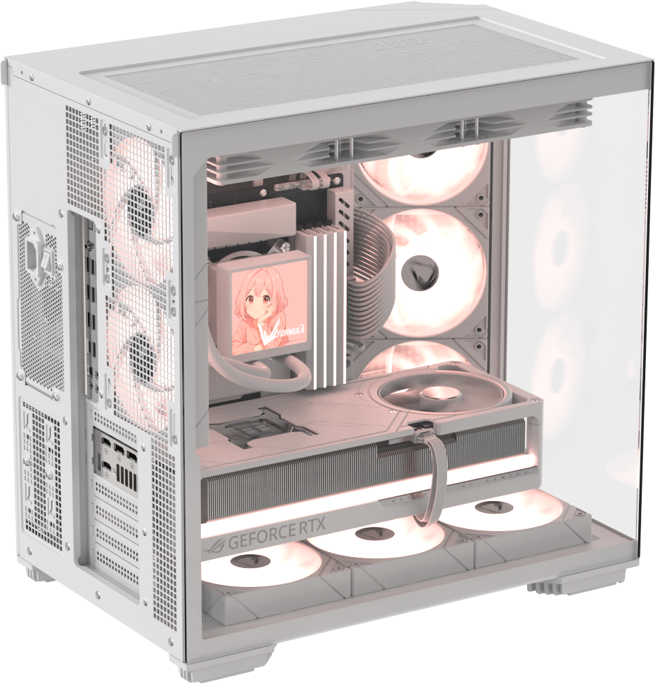 Корпус Formula V Crystal Z7 PA [Midi Tower, 5 x 120мм ARGB, белый]