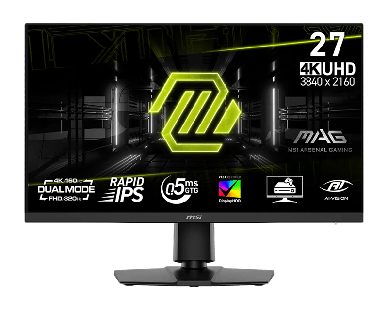 Монитор MSI MAG 272URDF E16 [27", IPS, 3840x2160, 160 Гц, 0.5 мс, HDMI, DisplayPort, USB Type-C]