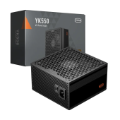Блок питания PCCooler YK550 (P5-YK550-B1FWBK1-EU) [550 Вт, 80 PLUS Bronze, 6x SATA, 2x 6+2 pin PCIe, 2x 4+4 pin CPU, ATX]
