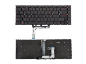 Клавиатура для ноутбука MSI Stealth GF63/ P65/ GS65, красная подсветка, без рамки, черная