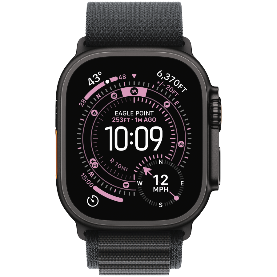 49mm Black Alpine Loop - Large - Black Titanium Finish (MG9J4ZM/A) Черный