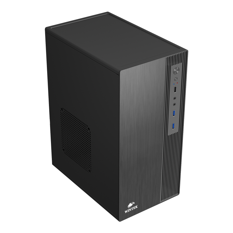 Корпус Wintek K310-A450-12F [Mini Tower, Без вентиляторов, черный]
