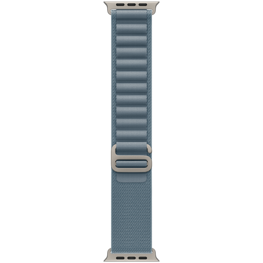 49mm Light Blue Alpine Loop - Medium - Natural Titanium Finish (MFTJ4ZM/A) голубой + серебристый