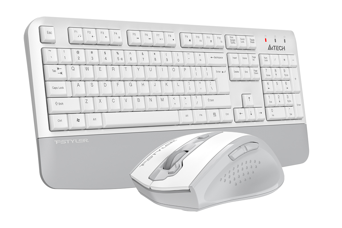 Клавиатура A4Tech FG2500S Plus White [Мембранная, беспроводная, белая]
