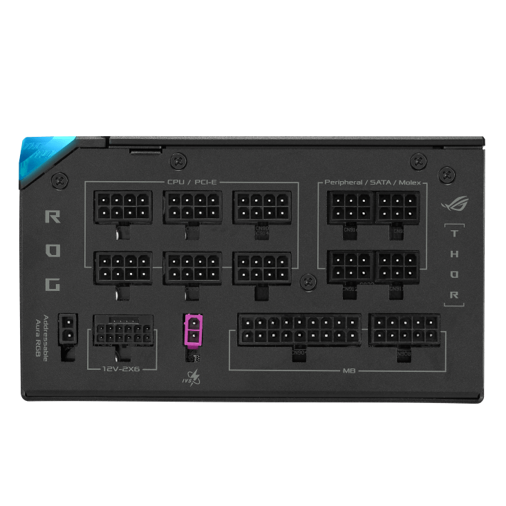Блок питания Asus ROG Thor 1000W Platinum III (ROG-THOR-1000P3-GAMING) [1000 Вт, 80 PLUS Platinum, 7x SATA, 1 x 16 pin (12VHPWR) PCIe, 2x 4+4 pin CPU, ATX]