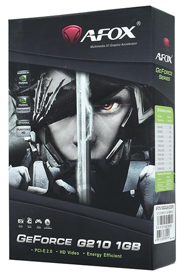 Видеокарта Afox GeForce GT 210 (AF210-1024D3L5-V2) [1 ГБ, GDDR3, 64 бит, 450 МГц, VGA, DVI, HDMI]