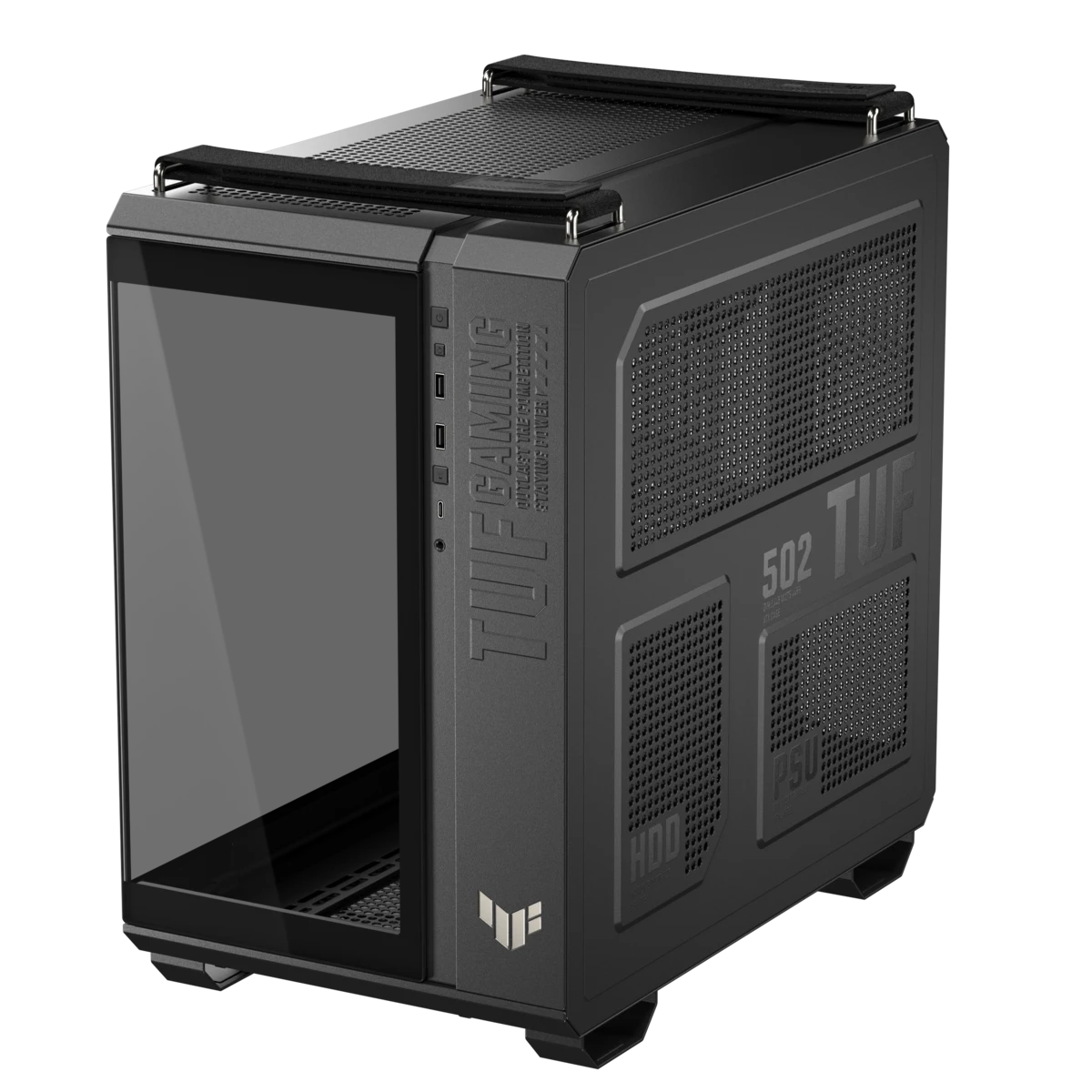 Корпус Asus TUF GAMING GT502 HORIZON TG ARGB BLACK [Midi Tower, черный]