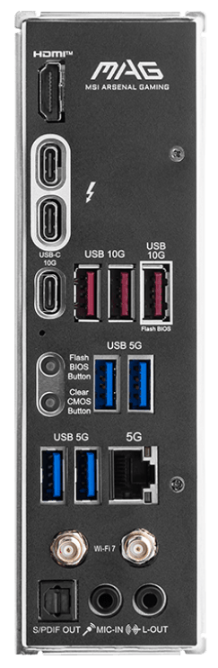 Материнская плата MSI MAG Z890 TOMAHAWK WIFI [LGA 1851, Intel Z890, 4xDDR 5, 4xM.2, 3xPCI-E x16, Standard-ATX]