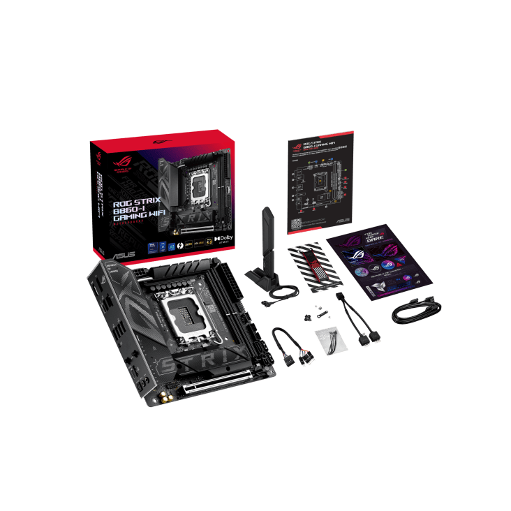 Материнская плата Asus ROG STRIX B860-I GAMING WIFI [LGA 1851, Intel B860, 2xDDR 5, 2xM.2, 1xPCI-E x16, Mini-ITX]