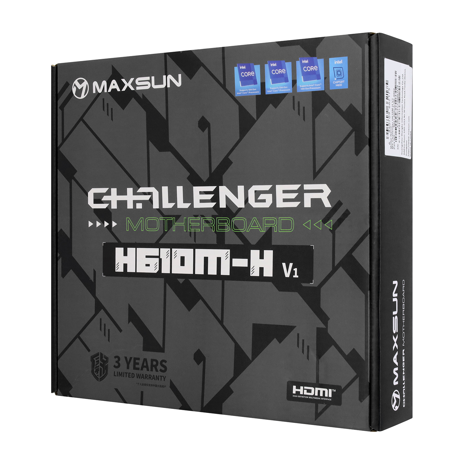 Материнская плата Maxsun Callenger H610M-H [LGA 1700, Intel H610, 2xDDR 4, 1xM.2, 1xPCI-E x16, Micro-ATX]