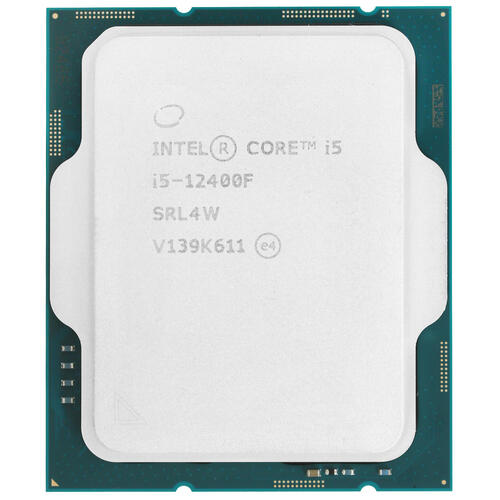 Процессор Intel Сore i5-12400F, [LGA 1700, 6 x 2.5 ГГц, TDP 148 Вт, OEM]