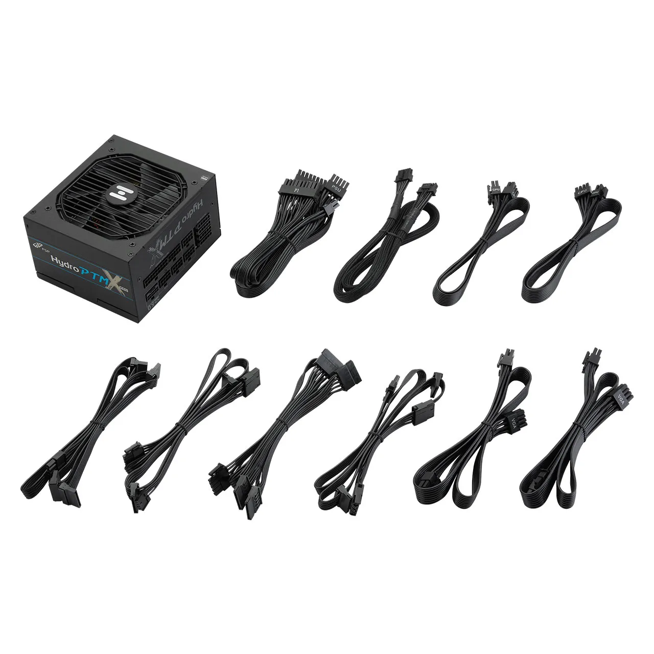 Блок питания FSP Hydro PTM X PRO ATX3.0 (HPT3-1200M, Gen5) [1200 Вт, 80 PLUS Platinum, 12x SATA, 1 x 16 pin (12VHPWR), 4 x 6+2 pin PCIe, 2x 4+4 pin CPU, EPS12V, ATX]