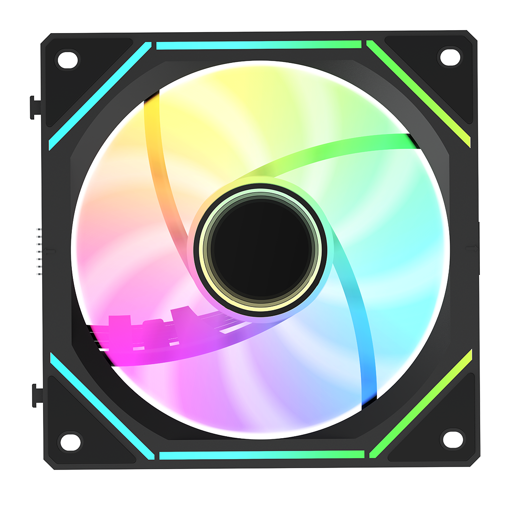 Вентилятор для корпуса Ocypus Gamma F12 UNI BK ARGB [123 x 120 мм, 1800 об/мин, 53 CFM, 31 дБ, PWM]