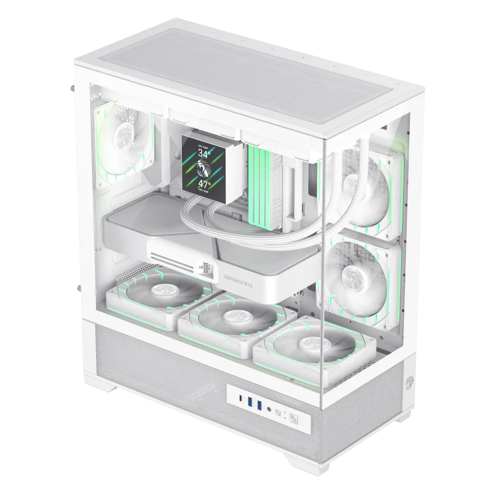Корпус GameMax VISTA 2 AW White (9101-0800R0039) [Midi Tower, 1 x 120 мм, белый]