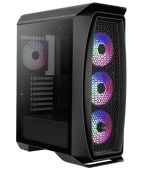 Корпус AeroCool Aero One Frost (Frost-G-BK-v1) [Midi Tower, 4x 120 мм FRGB, черный]