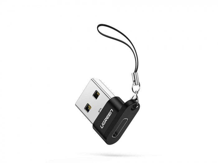Кабель UGREEN US280 USB A(М)/USB-C (F) Adapter (Black) 50568