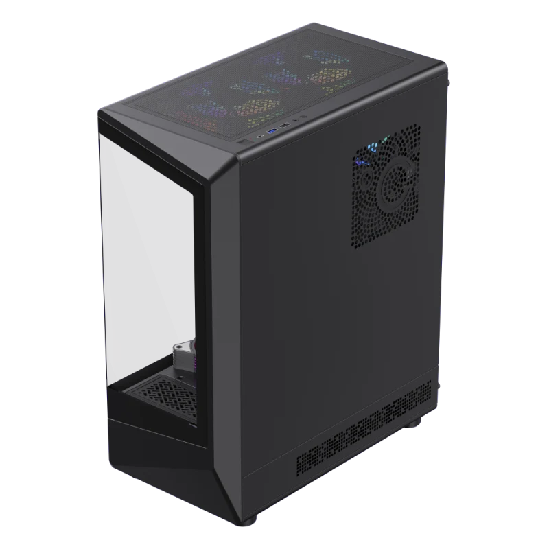 Корпус GameMax Vista COC AB Black [Midi Tower, 6 x 120мм ARGB, черный]