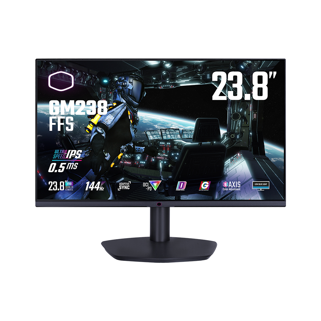 Монитор Cooler Master CMI-GM238-FFS-EK [23.8" IPS, 1920x1080, 144 Гц, 0.5 мс, HDMI x2, DisplayPort x2]