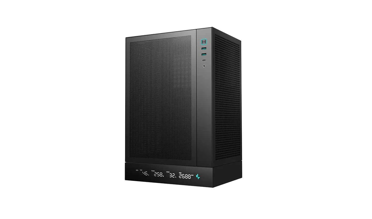 Корпус DeepCool CH170 DIGITAL [Mini Tower, Без вентиляторов, черный]