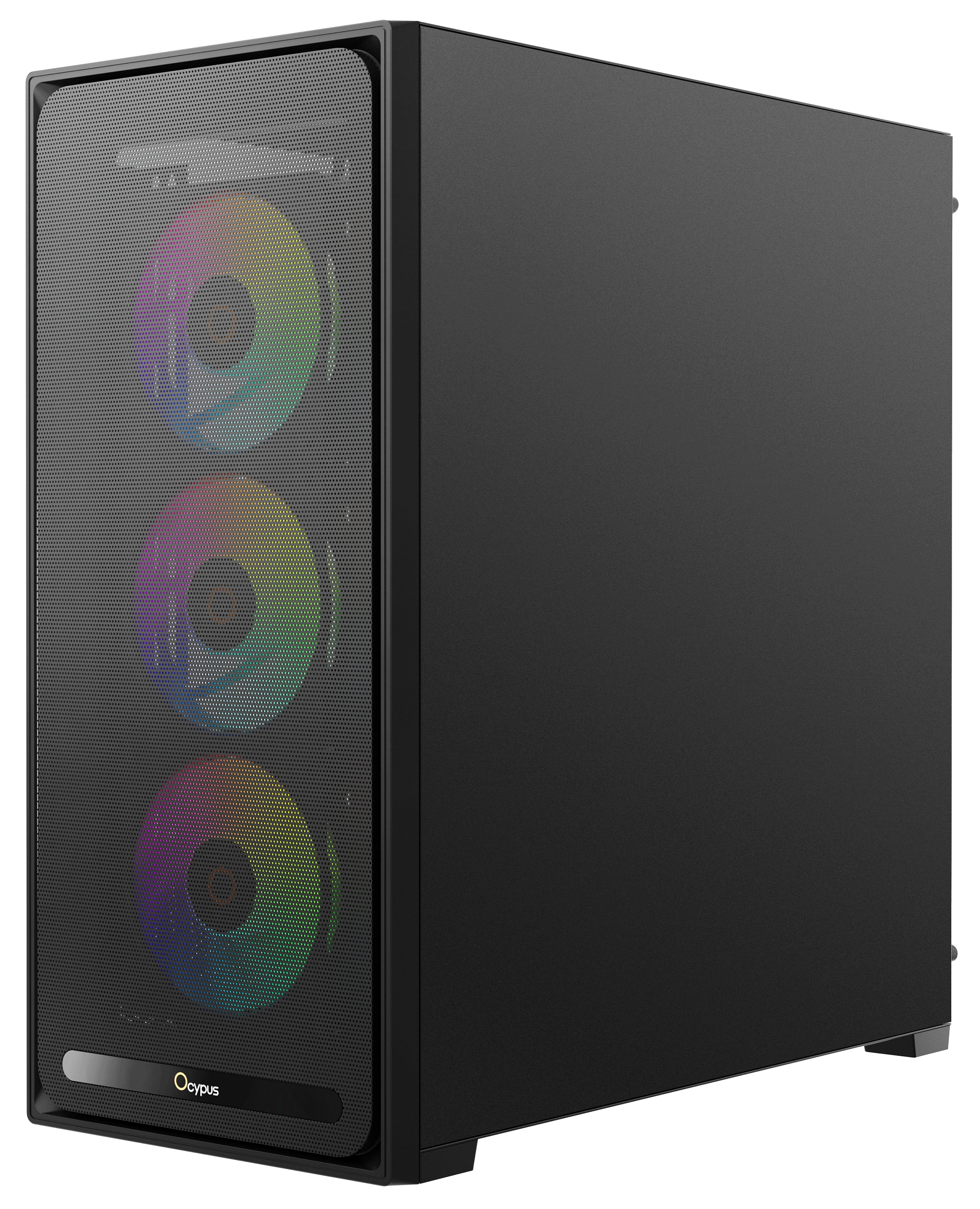 Корпус Ocypus Delta C70 (Delta-C70-BKG400XX-GL) [Midi Tower, 4 x 120 мм ARGB, черный]