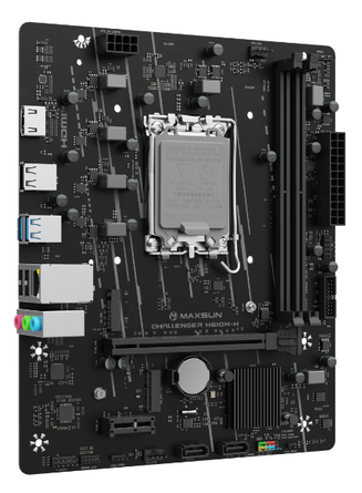Материнская плата Maxsun Challenger H610M-H V1 (MS-Challenger H610M-H V1) [LGA 1700, Intel H610, 2xDDR 4, 1xM.2, 1xPCI-E x16, Micro-ATX]