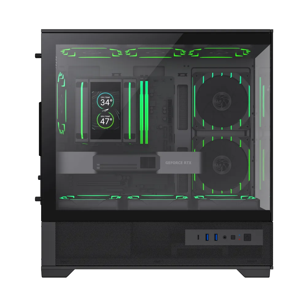 Корпус GameMax VISTA 2 MB (9101-0600R0015) [Midi Tower, 1 x 120 мм, черный]