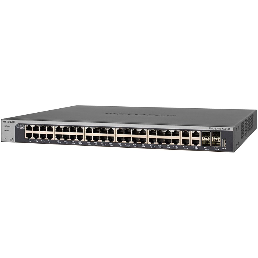 Коммутатор NETGEAR XS748T-100NES, 48P, 10G, SFP+