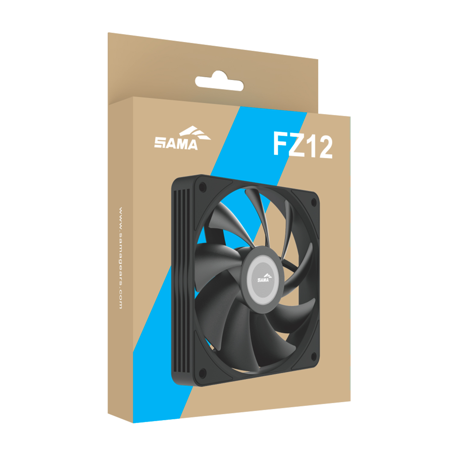 Вентилятор для корпуса Sama FZ12 BK [120 x 120 x 25 мм, 1600 об/мин, 69.63 CFM, 33.6 дБ, PWM]