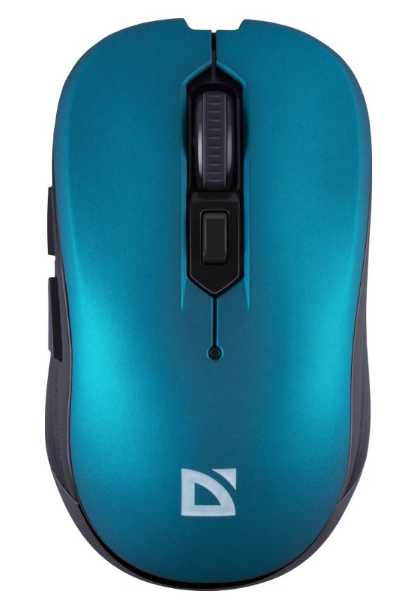 Мышь Defender Gassa MM-105 [беспроводная, светодиодная, 1600 DPI, бирюзовый]