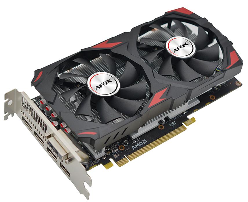 Видеокарта Afox Radeon RX 570 GAMING 8GB Dual Fan (AFRX570-8192D5H5-V2) [8 ГБ, GDDR5, 256 бит, DVI, HDMI, DisplayPort (3 шт)]