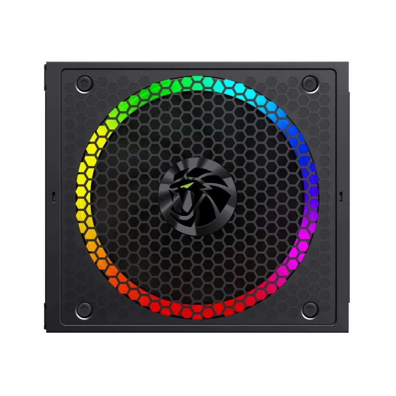 Блок питания GameMax RGB PRO 850G (2141-0850B0019) [850 Вт, 80 PLUS Gold, 8x SATA, 1 x 16 pin (12VHPWR), 3 x 6+2 pin PCIe, 2x 4+4 pin CPU, ATX]