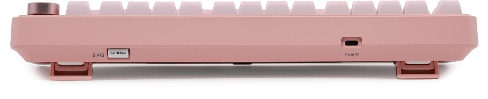 Клавиатура Aula S75 Pro [механическая, проводная + беспроводная, RGB подсветка, Seiya, розовая]