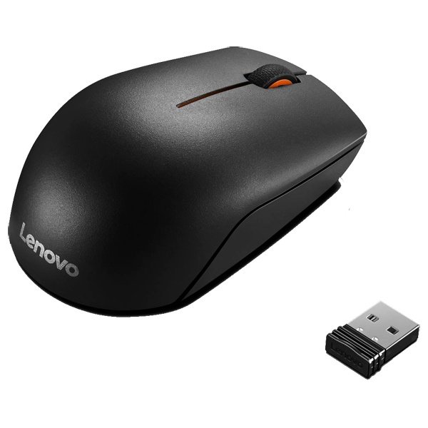 Мышь Lenovo 300 Wireless Compact Mouse (GX30K79401) [беспроводная, светодиодная, 1000 DPI, 1000 Гц, черная]