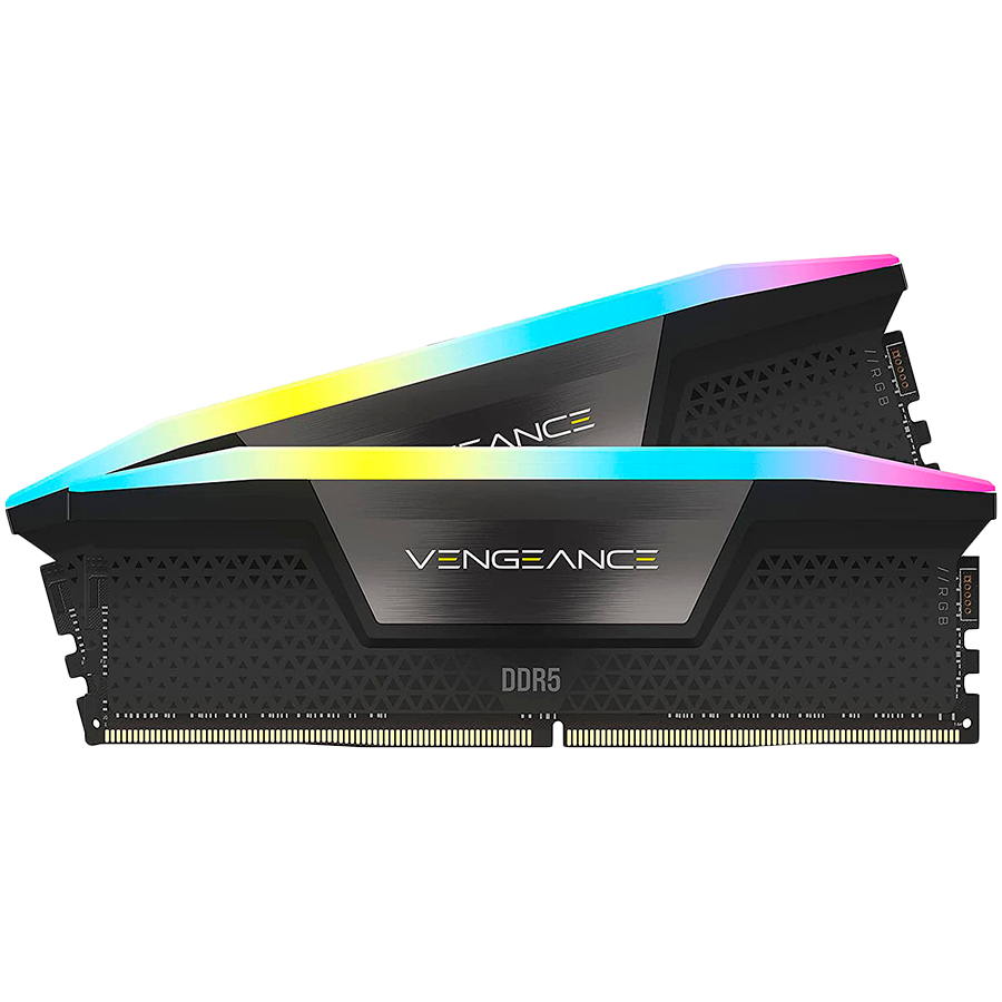 Комплект оперативной памяти Corsair VENGEANCE RGB DDR5 (CMH32GX5M2B5200C40) [32 ГБ, DDR 5, 5200 МГц, 1.25 В, подсветка, KIT]