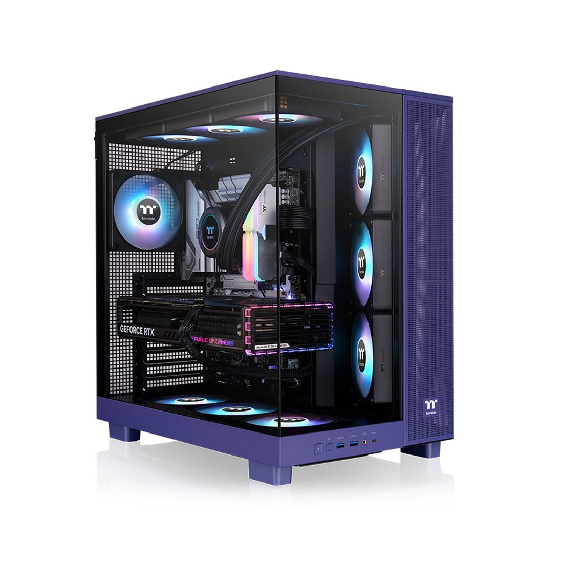 Корпус Thermaltake View 380 XL TG ARGB Future Dusk (CA-11E-00MNWN-00) [Midi Tower, 4 x 120 мм ARGB, фиолетовый]
