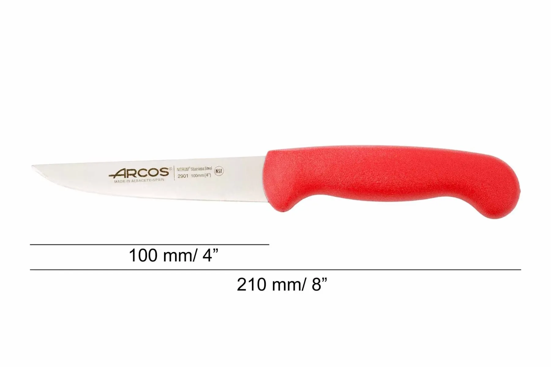 Нож Arcos 2900 (290122), для овощей, 100мм, красный