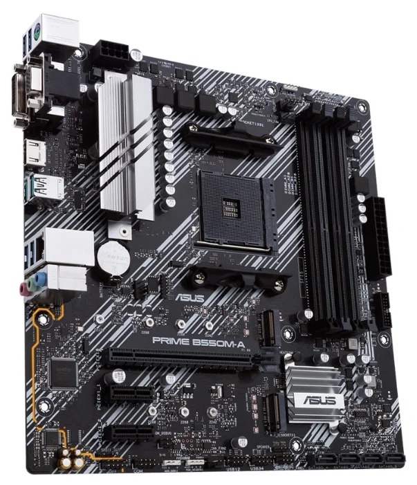 Материнская плата ASUS PRIME B550M-A, AM4/ 4x DDR4/ 4x SATA III/ 2x M.2/ mATX 