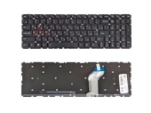 Клавиатура для ноутбука Lenovo IdeaPad Y700-15/ Y700-17 ISK, RU, подсветка, без рамки, черная