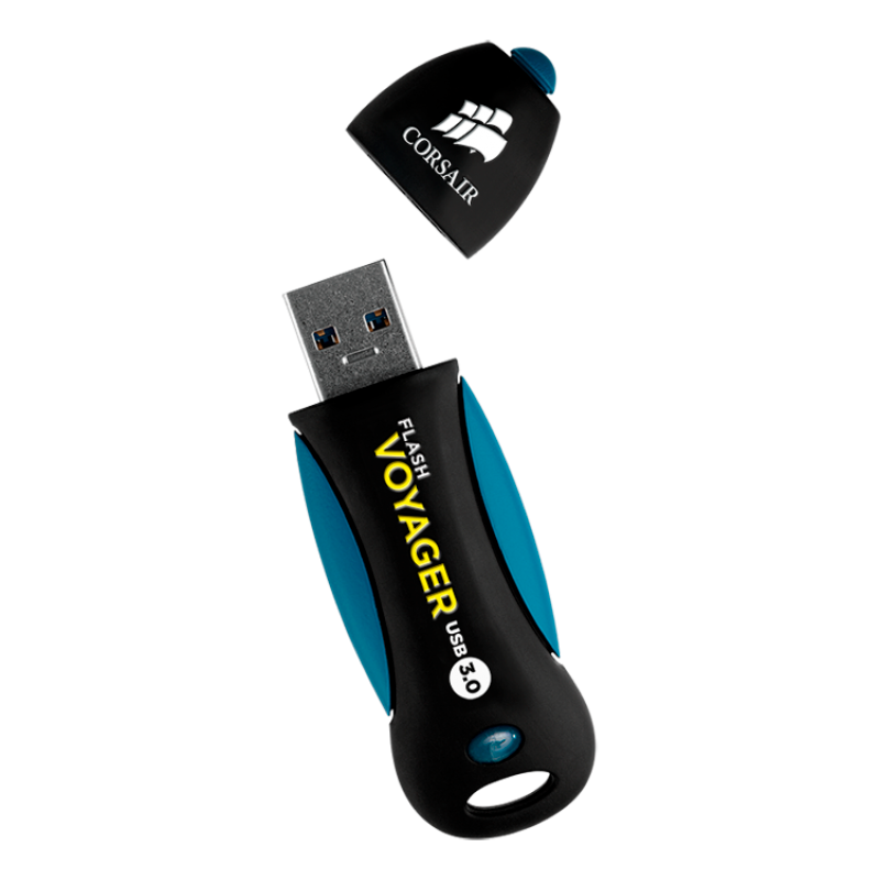 USB Флеш CORSAIR Flash Voyager USB 3.0 128ГБ (CMFVY3A-128GB), Чтение  190 МБ/сек - Запись 60 МБ/сек